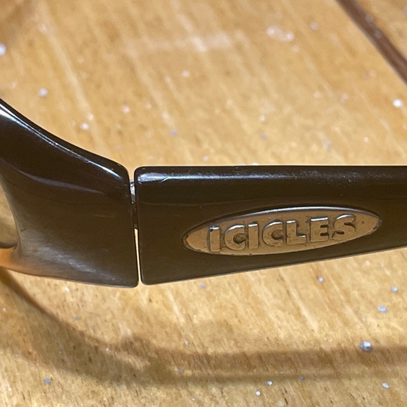 ICICLES Sunglasses Made in Italy Black/Amber Lens Motorcycle Slider UNISEX - Picture 6 of 16